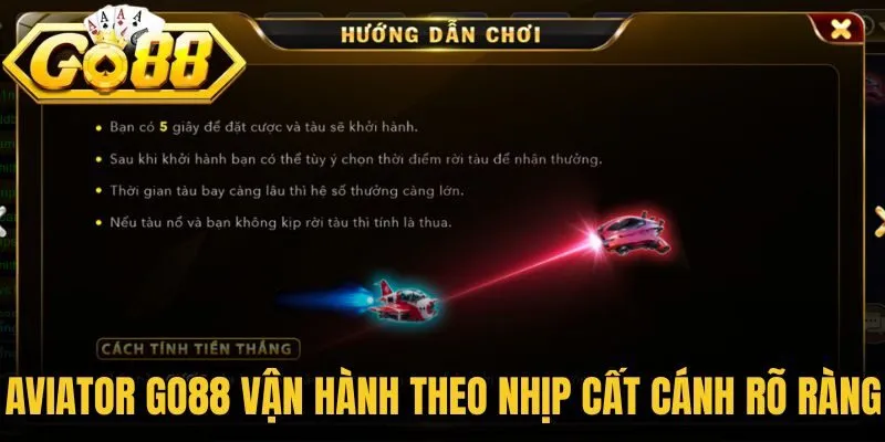 Aviator Go88 vận hành theo nhịp cất cánh rõ ràng