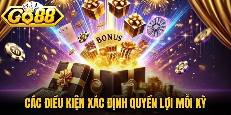 Các điều kiện xác định quyền lợi mỗi kỳ
