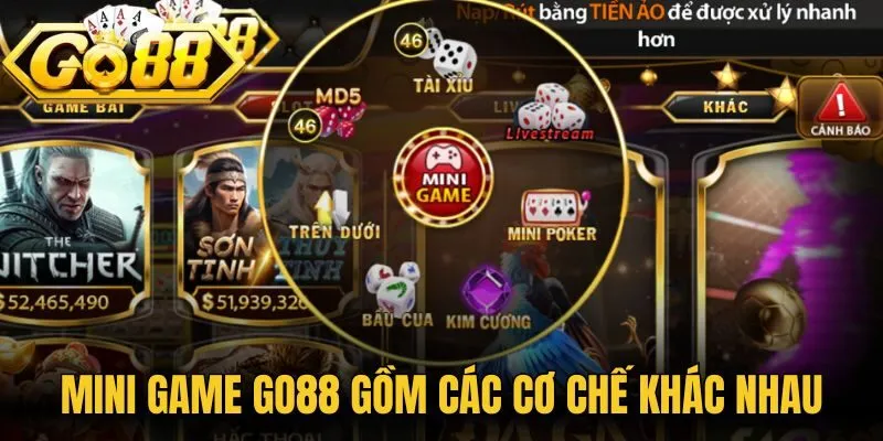 Mini game Go88 gồm các cơ chế khác nhau