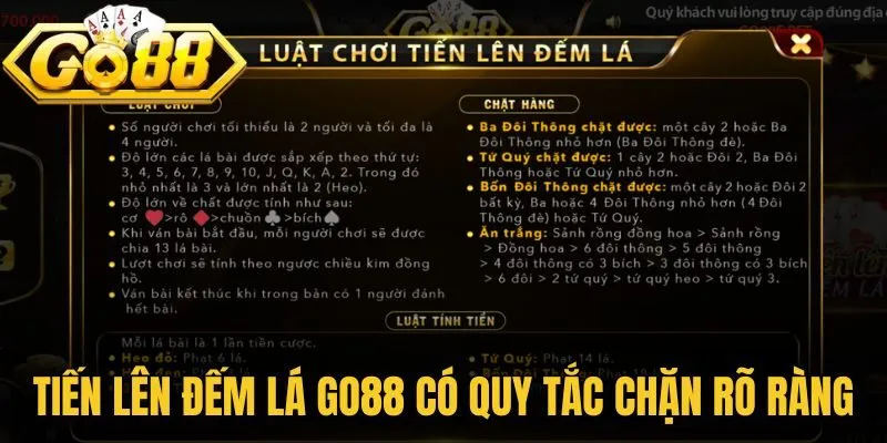 Tiến lên đếm lá Go88 có quy tắc chặn rõ ràng